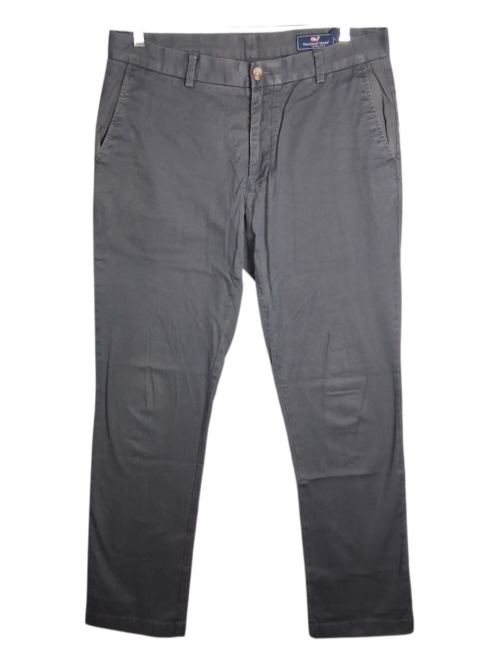 Vineyard Vines Breaker Pants Men 32x34 Fits 34x32 Gray Chino Stretch Golf